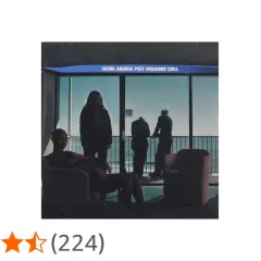 Copertina dell'album "Post Orgasmic Chill" degli Skunk Anansie, con quattro figure in un ambiente interno con vista sul mare.