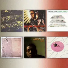 Raccolta di copertine di album, tra cui Blade Runner, Apollo di Brian Eno e John Coltrane, perfette per chi ama le più belle canzoni strumentali e colonne sonore senza voce.