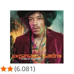 Copertina dell'album di Jimi Hendrix, "Experience Hendrix: The Best of Jimi Hendrix", con il chitarrista in primo piano.