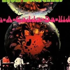 Copertina album "In-A-Gadda-Da-Vida" degli Iron Butterfly: psichedelia e musica dal vivo.