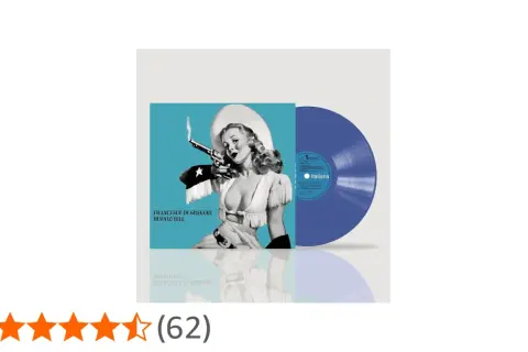 Copertina di "Bufalo Bill" di Francesco De Gregori con pin-up e disco viola.