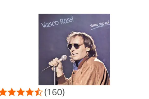 Vasco Rossi canta "Siamo soli noi" con occhiali da sole e giacca di pelle.
