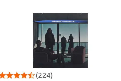 Copertina dell'album "Post Orgasmic Chill" degli Skunk Anansie, con quattro figure in un ambiente interno con vista sul mare.