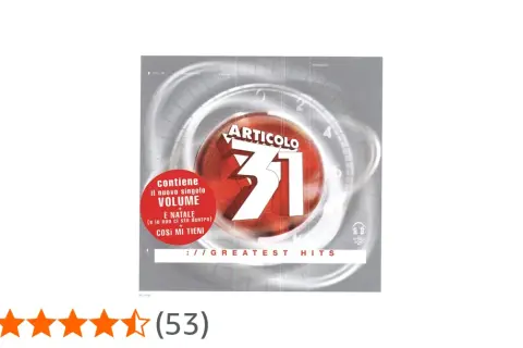 Copertina CD "Greatest Hits" degli Articolo 31, con il numero 31 in evidenza. Contiene "Volume" e "È Natale".