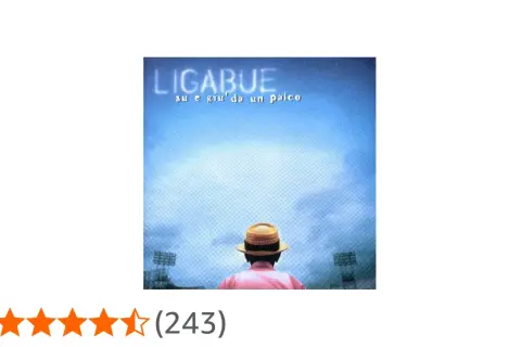 Copertina album "Ligabue: su e giù da un palco". Quanti dischi ha venduto Ligabue? Questo album è un successo.