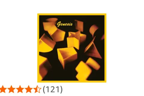 Copertina dell'album di Genesis con forme geometriche gialle su sfondo scuro.