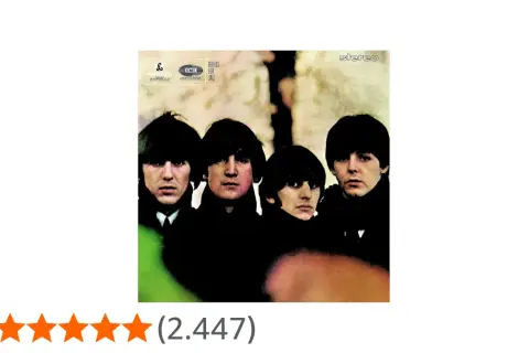 Copertina dell'album dei Beatles "Beatles for Sale", con i quattro membri in primo piano.