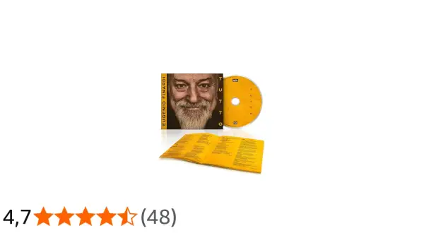 Copertina e CD dell'album "Tutto" di Eugenio Finardi, con il volto dell'artista in primo piano.