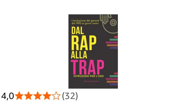 Copertina libro "Dal Rap alla Trap: Istruzioni per l'uso", che esplora la differenza tra i generi musicali e la loro evoluzione dal 1990.