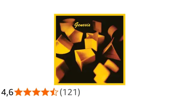 Copertina dell'album di Genesis con forme geometriche gialle su sfondo scuro.