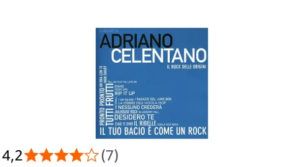 Copertina dell'album di Adriano Celentano "Il meglio di Adriano Celentano - Il rock delle origini".