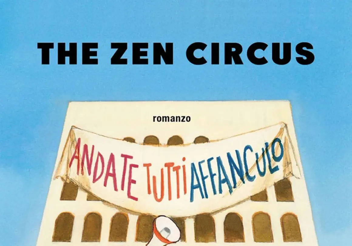 Copertina del romanzo "Andate tutti affanculo" di The Zen Circus. Un messaggio audace che risuona come le loro canzoni.