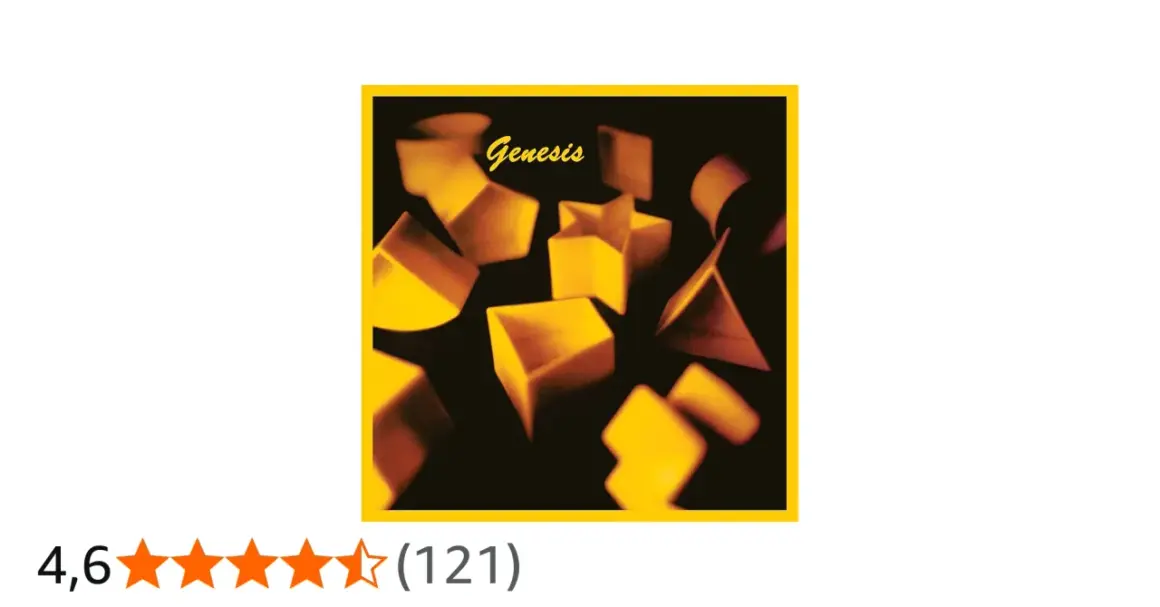 Copertina dell'album di Genesis con forme geometriche gialle su sfondo scuro.
