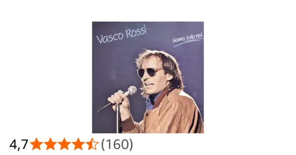 Vasco Rossi canta "Siamo soli noi" con occhiali da sole e giacca di pelle.
