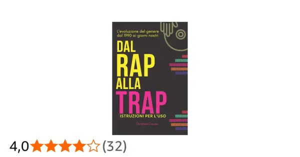 Copertina libro "Dal Rap alla Trap: Istruzioni per l'uso", che esplora la differenza tra i generi musicali e la loro evoluzione dal 1990.