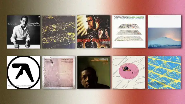 Raccolta di copertine di album, tra cui Blade Runner, Apollo di Brian Eno e John Coltrane, perfette per chi ama le più belle canzoni strumentali e colonne sonore senza voce.